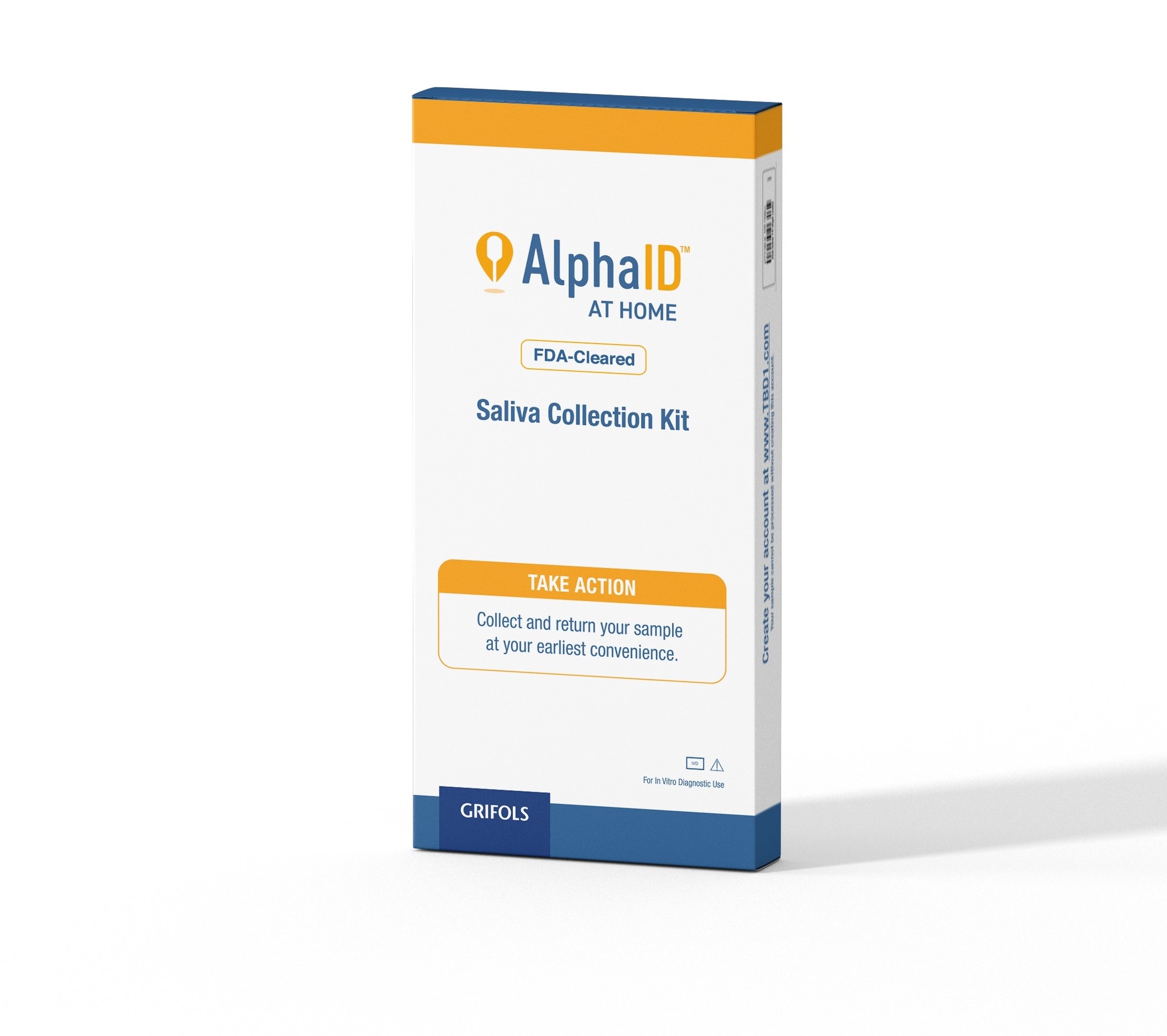 AlphaID Saliva Collection Kit packaging